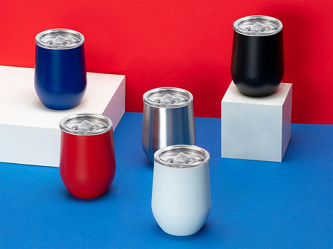 Вакуумная термокружка Sense, непротекаемая крышка, крафтовая упаковка, серый - рис 8.