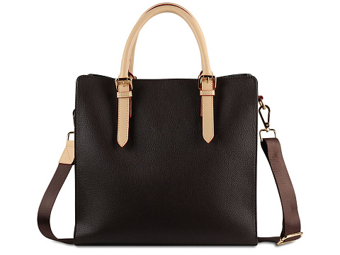 Сумка-портфель женская BUGATTI Ella, тёмно-коричневая, полиуретан, 30х11,5х28 см - рис 5.