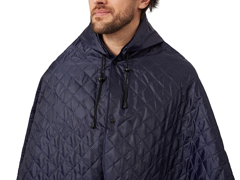 Пончо Cappy с капюшоном на липучке в мешке, темно-синий - рис 4.