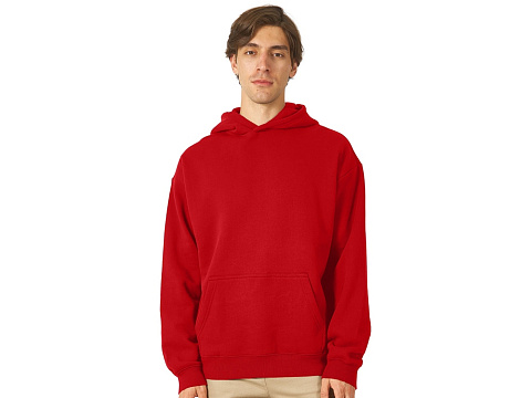 Толстовка с капюшоном оверсайз Berlin унисекс, красный - рис 2.