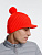 Вязаная шапка с козырьком Peaky, красная (кармин) - миниатюра - рис 7.