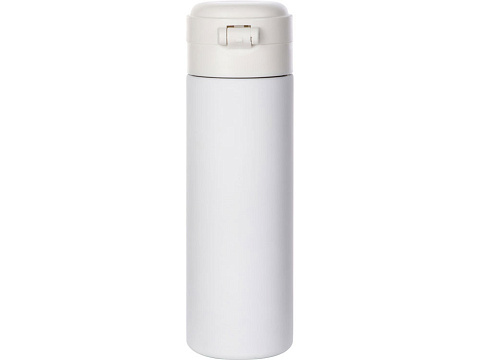 Вакуумная термокружка Waterline c кнопкой Guard, 400 мл, тубус, белый (Р) - рис 4.