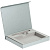 Коробка Memo Pad для блокнота, флешки и ручки, серебристая - миниатюра