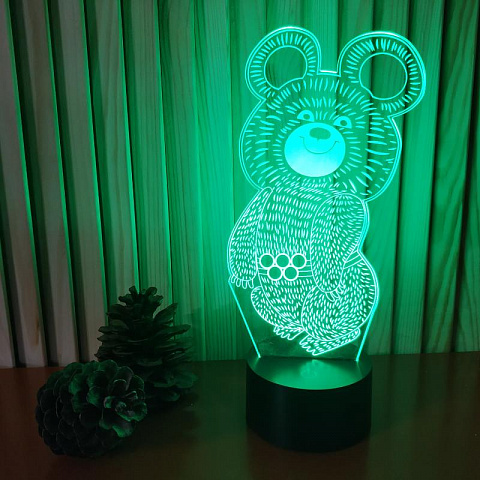 3D светильник Олимпийский мишка - рис 3.