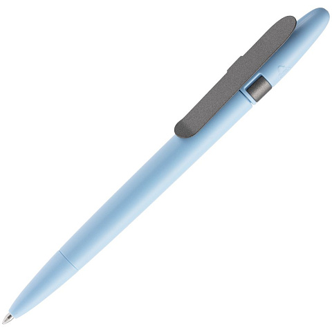 Ручка шариковая Prodir DS5 TSM Metal Clip, голубая с серым - рис 2.