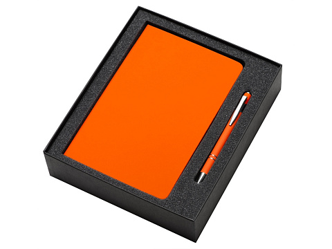 Подарочный набор Wispy swan с ручкой и блокнотом, оранжевый - рис 2.