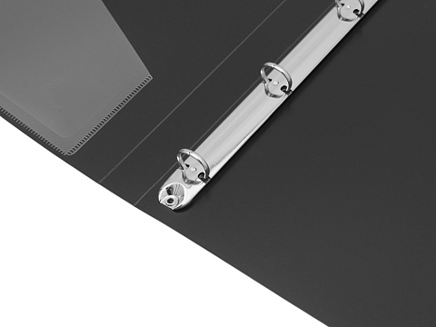 Папка на 4-х кольцах А4, черная - рис 7.