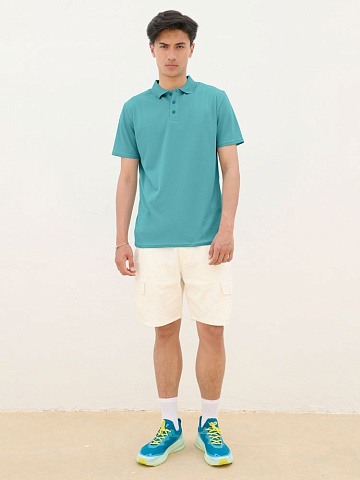 Рубашка поло унисекс Pitcher, темный хаки - рис 6.