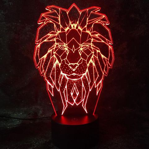 3D светильник Лев