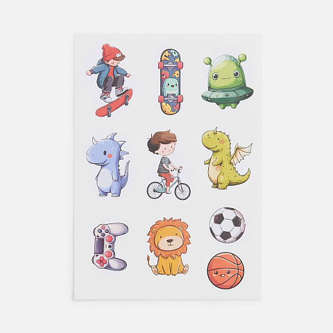 Стикерпак бумажный Thematic, для мальчиков
