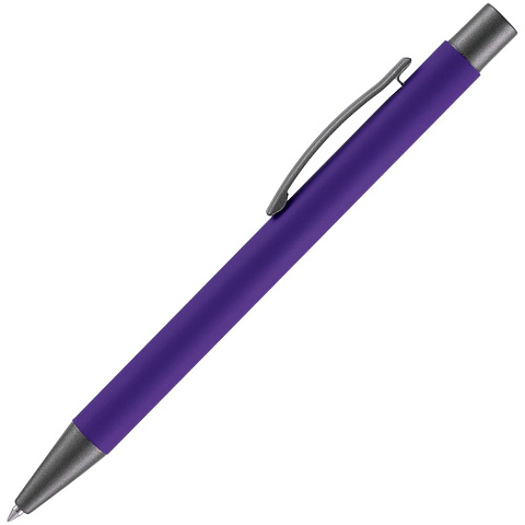 Ручка шариковая Atento Soft Touch, фиолетовая - рис 3.