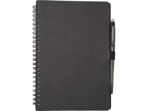 Slate многоразовый набор из блокнота в мягкой обложке и ручки - сплошной черный - рис 2.