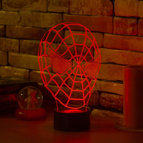 3D светильник Маска человека паука - рис 6.
