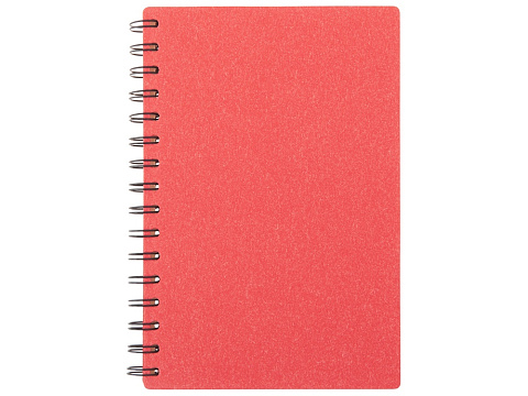 Блокнот на спирали в картонной обложке с переработанной бумагой Mania, красный - рис 2.