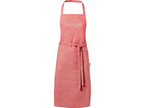 Pheebs 200 g/m2 recycled cotton apron, красный яркий - рис 5.