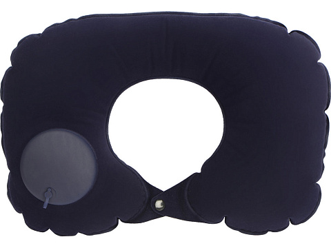 Подушка под шею с помпой Push, синий - рис 5.