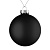 Елочный шар Finery Matt, 10 см, матовый черный - миниатюра