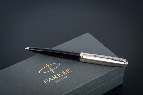 Ручка шариковая Parker 51 Black CT, черная - рис 4.