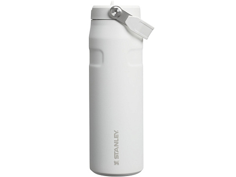 Бутылка для воды объемом 700 мл с откидной трубочкой Stanley IceFlow™ 2.0 - Frosted white - рис 2.