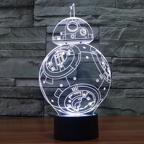 3D лампа Дроид BB-8