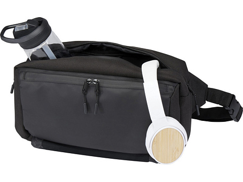 Roam модульная сумка-слинг из переработанных материалов, сертифицированных согласно GRS - сплошной черный - рис 4.