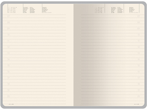 Ежедневник недатированный А5 Megapolis Nebraska Flex, синий с золотым обрезом - рис 8.