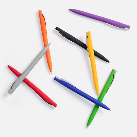 Ручка шариковая Pin Soft Touch, ver. 2, синяя - рис 5.