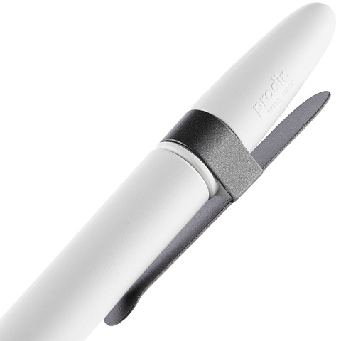 Ручка шариковая Prodir DS5 TSM Metal Clip, белая с серым - рис 7.