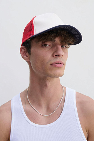 Бейсболка Blink, молочная с красным - рис 5.