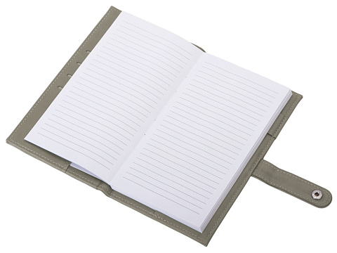 Блокнот-кошелек с сменным блоком А6 Wall Street, 64 листа, темно-серый - рис 3.