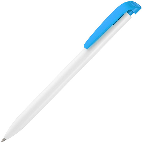 Ручка шариковая Favorite, белая с голубым - рис 2.