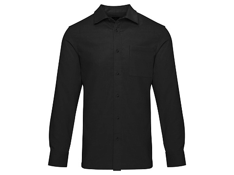 Alum вельветовая рубашка унисекс - сплошной черный - рис 2.