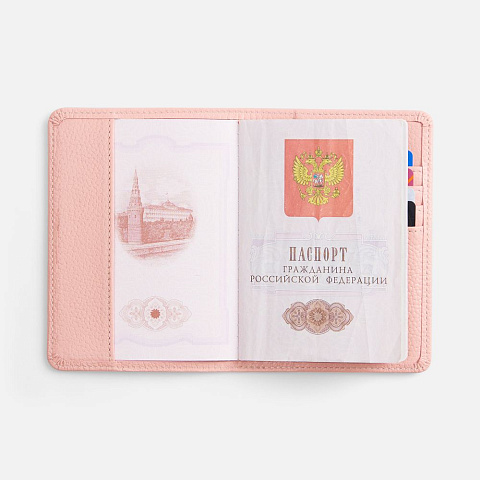 Обложка для паспорта Unison, розовая - рис 7.