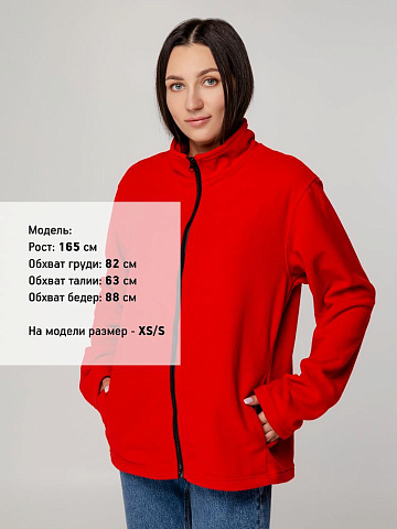 Куртка флисовая унисекс Manakin, красная - рис 9.