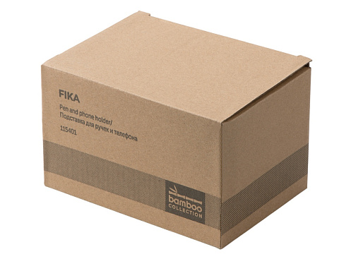 Подставка для ручек и телефона Fika, натуральный/серый - рис 8.