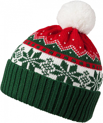 Новогодняя шапка Happy Winter (зеленая) - рис 2.