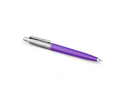 Шариковая ручка Parker Jotter, цвет FROSTY PURPLE, цвет чернил синий, толщина линии M , в подарочной коробке - рис 3.