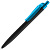 Ручка шариковая Prodir QS01 PRT-P Soft Touch, черная с голубым - миниатюра - рис 2.