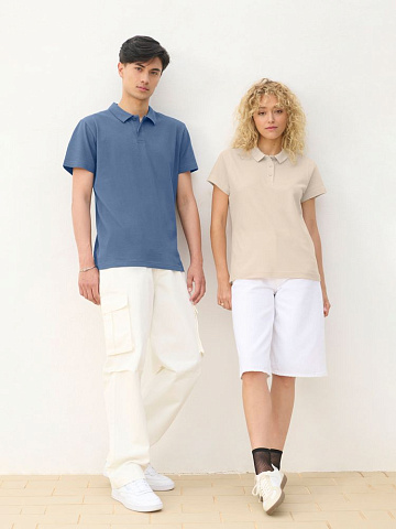 Рубашка поло женская Pulse Women, синяя (деним) - рис 6.