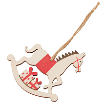 Елочная подвеска - лошадка (печать с 2 сторон)