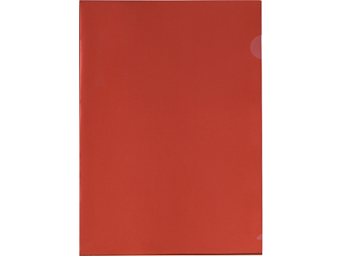 Папка-уголок прозрачный формата А4  0,18 мм, красный глянцевый - рис 3.
