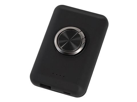 Магнитный беспроводной внешний аккумулятор MagnetIQ, 5000 mah, 10 W, черный (Р) - рис 2.