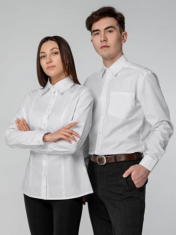 Рубашка мужская с длинным рукавом Collar, белая - рис 9.