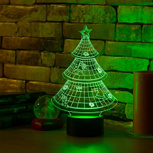3D лампа Новогодняя ёлочка