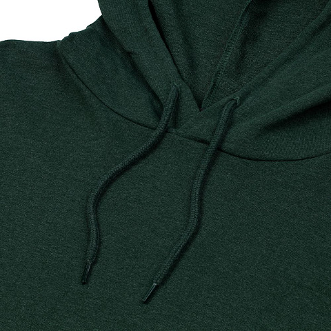 Толстовка с капюшоном унисекс Hoodie, темно-зеленый меланж - рис 4.