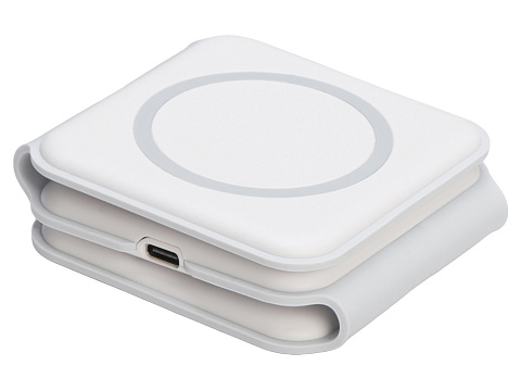 Беспроводное зарядное устройство 3-в-1 Road, 15 Вт, белый - рис 8.