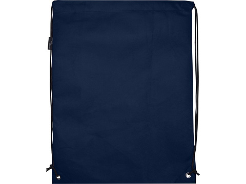 Рюкзак-мешок  на шнурке Evergreen из переработанного нетканого материала, синий navy - рис 3.