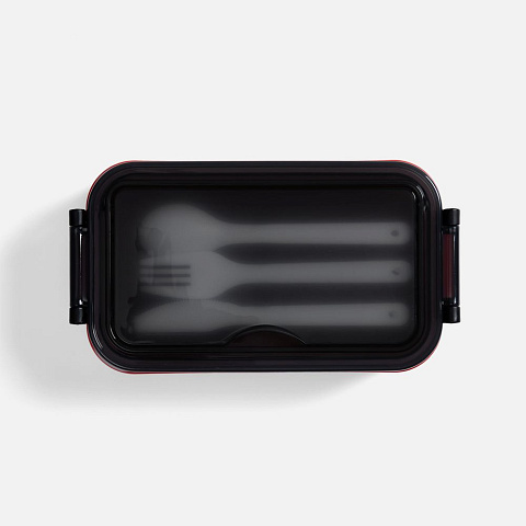 Ланчбокс Pranzo, красный с черным - рис 4.