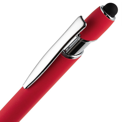 Ручка шариковая Pointer Soft Touch со стилусом, красная - рис 5.