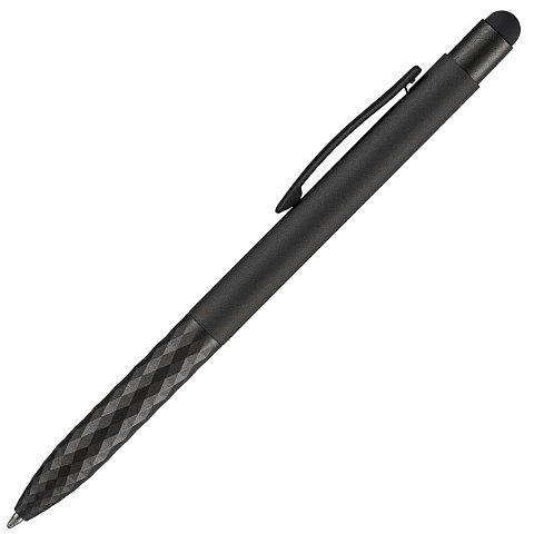 Ручка шариковая со стилусом Digit Soft Touch, черная - рис 3.